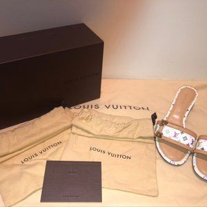 Louis Vuitton  Multicolor Murakami White Mules